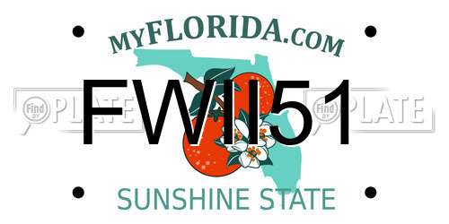 FWII51 Florida License Plate