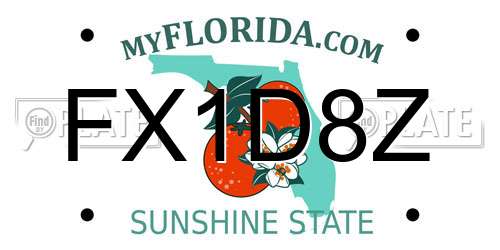 FX1D8Z Florida License Plate