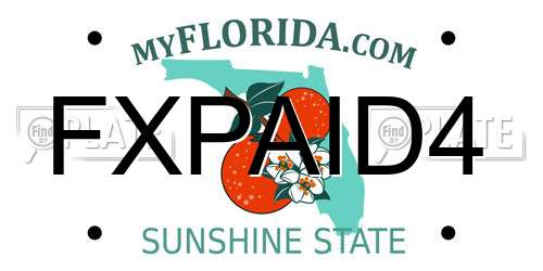 FXPAID4 Florida License Plate