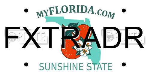 FXTRADR Florida License Plate
