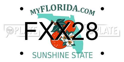 FXX28 Florida License Plate