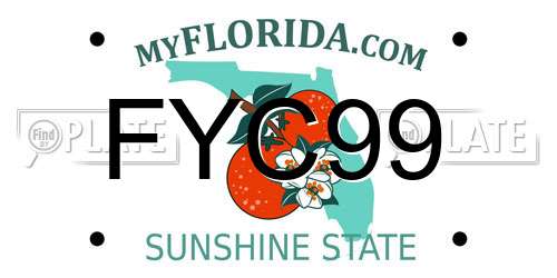 FYC99 Florida License Plate