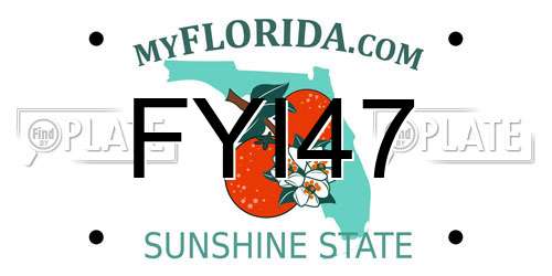 FYI47 Florida License Plate