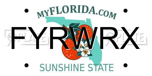 FYRWRX Florida License Plate
