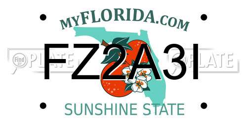 FZ2A3I Florida License Plate