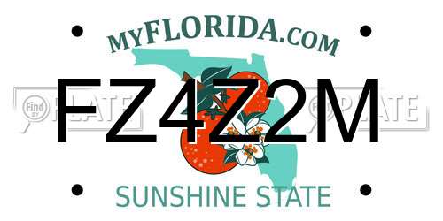 FZ4Z2M Florida License Plate