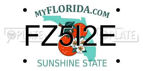 FZ5I2E Florida License Plate