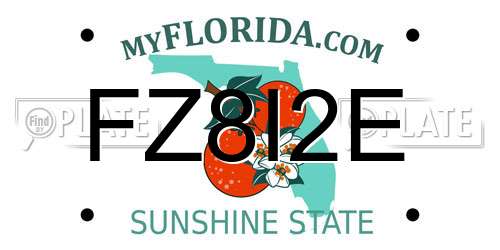 FZ8I2E Florida License Plate
