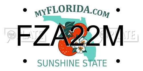 FZA22M Florida License Plate