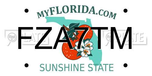 FZA7TM Florida License Plate