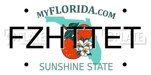 FZHTTET Florida License Plate
