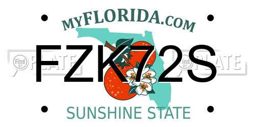 FZK72S Florida License Plate
