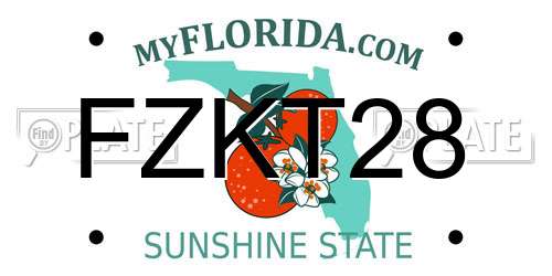 FZKT28 Florida License Plate