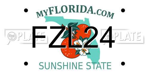 FZL24 Florida License Plate