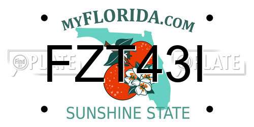 FZT43I Florida License Plate
