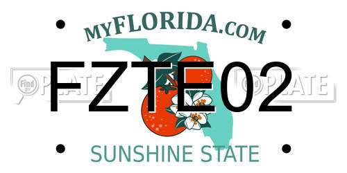 FZTE02 Florida License Plate