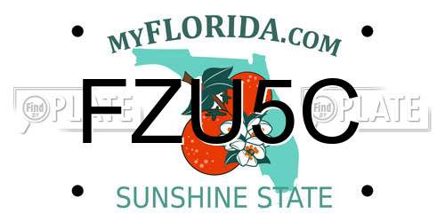 FZU5C Florida License Plate