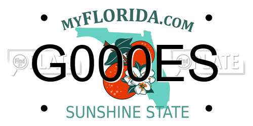 G000ES Florida License Plate