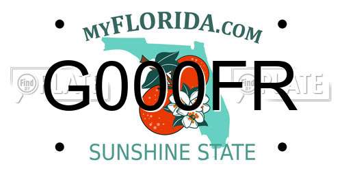 G000FR Florida License Plate