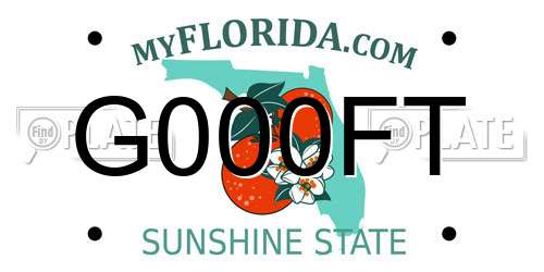 G000FT Florida License Plate