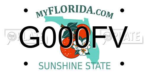 G000FV Florida License Plate
