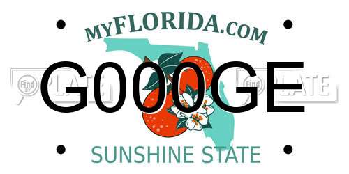 G000GE Florida License Plate