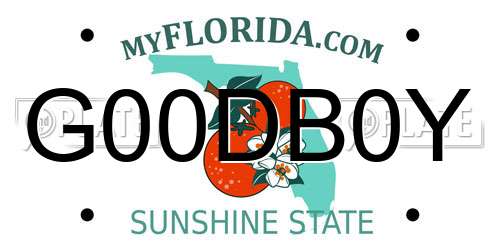 G00DB0Y Florida License Plate