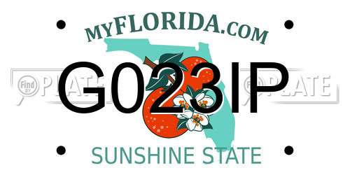 G023IP Florida License Plate
