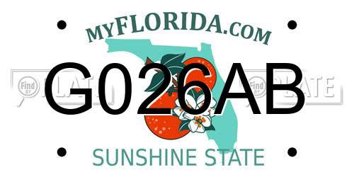 G026AB Florida License Plate