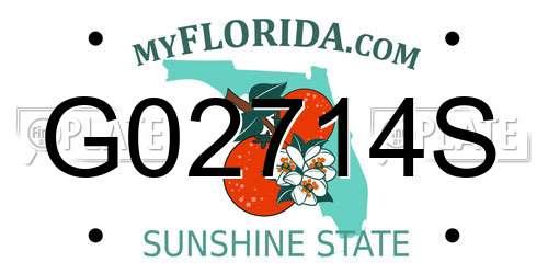 G02714S Florida License Plate