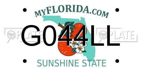 G044LL Florida License Plate