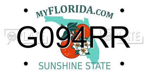 G094RR Florida License Plate