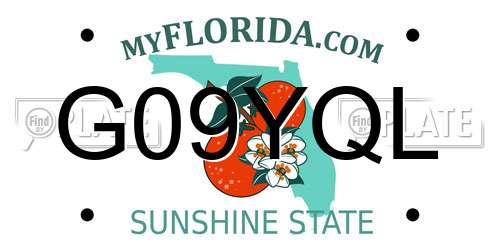 G09YQL Florida License Plate