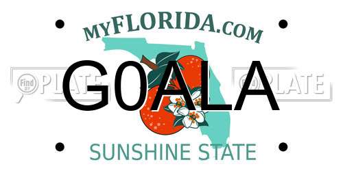 G0ALA Florida License Plate