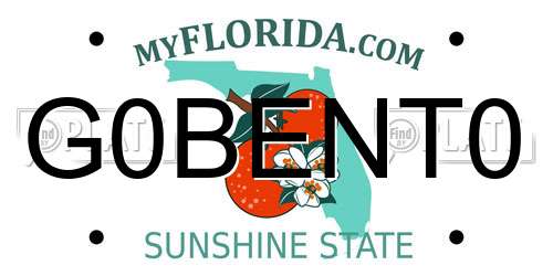 G0BENT0 Florida License Plate