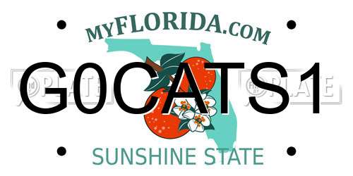 G0CATS1 Florida License Plate