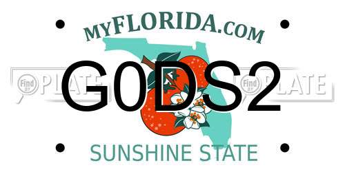 G0DS2 Florida License Plate