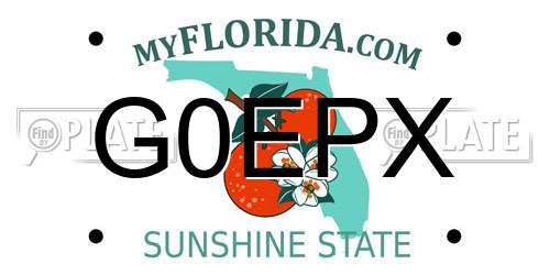 G0EPX Florida License Plate