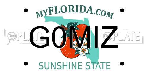 G0MIZ Florida License Plate