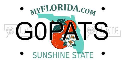 G0PATS Florida License Plate