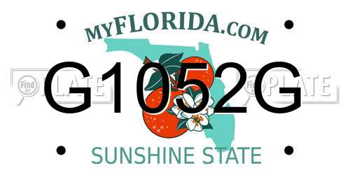 G1052G Florida License Plate