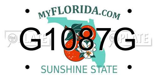 G1087G Florida License Plate