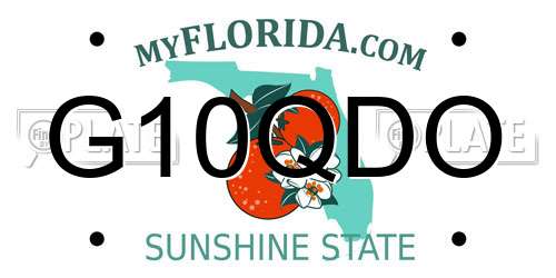 G10QDO Florida License Plate
