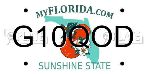 G10QOD Florida License Plate