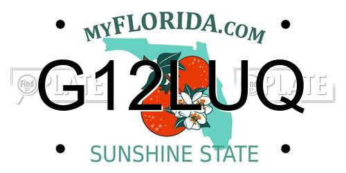 G12LUQ Florida License Plate