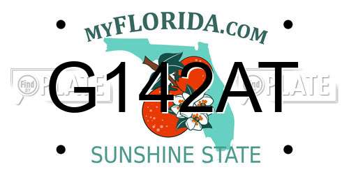G142AT Florida License Plate
