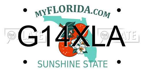 G14XLA Florida License Plate