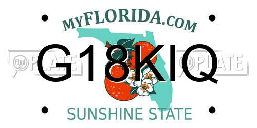 G18KIQ Florida License Plate