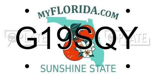 G19SQY Florida License Plate