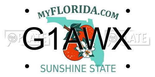 G1AWX Florida License Plate